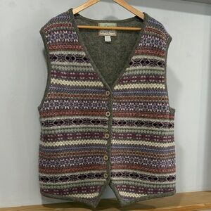 Vintage Alpine Collection 100% Wool Vest, Size 26/28